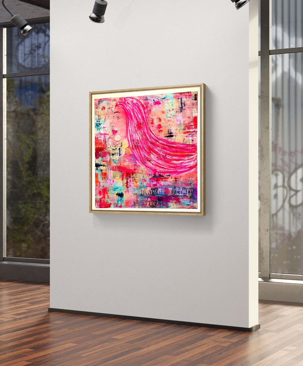 SHE IS | 80x80cm Framed