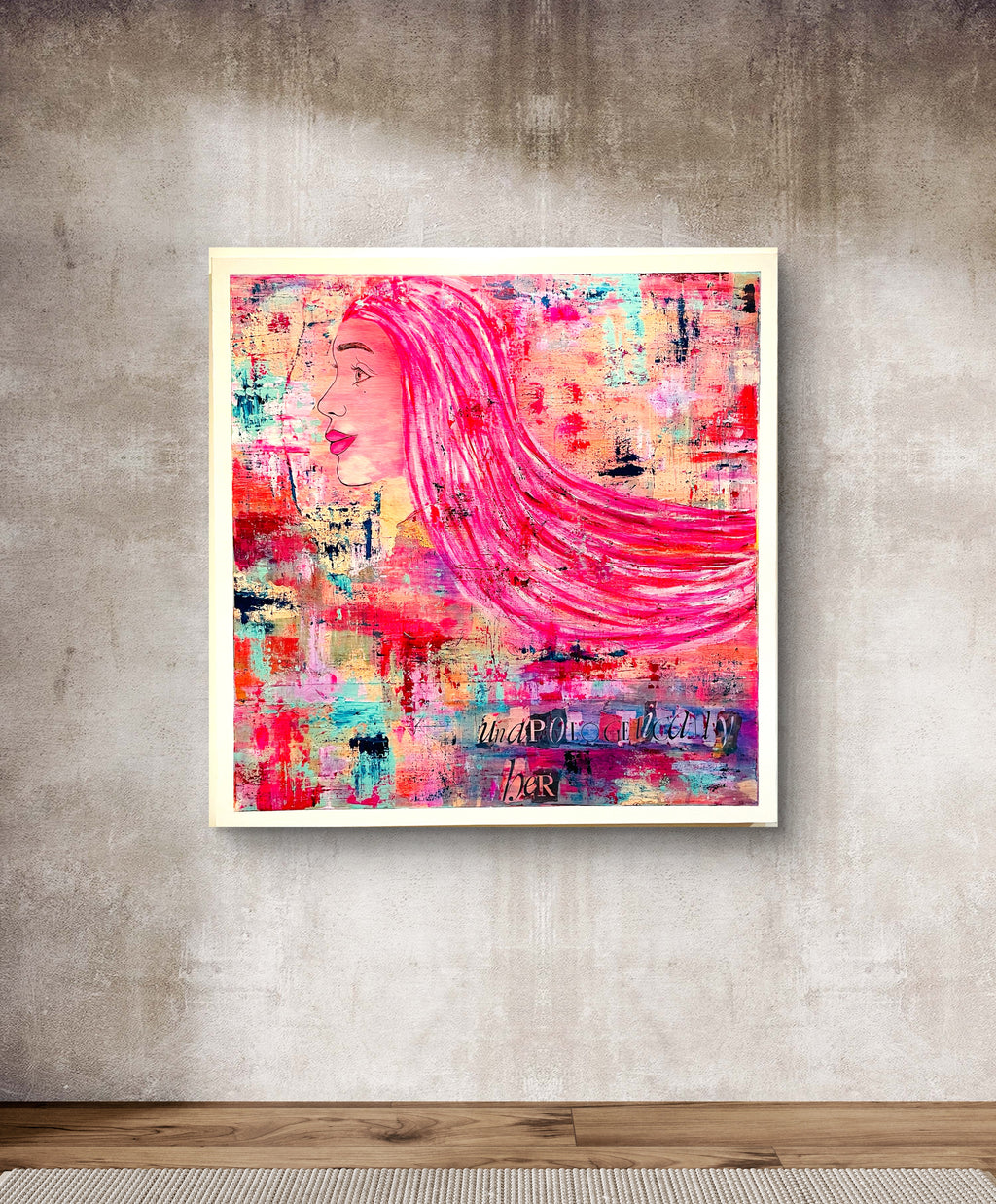 SHE IS | 80x80cm Framed