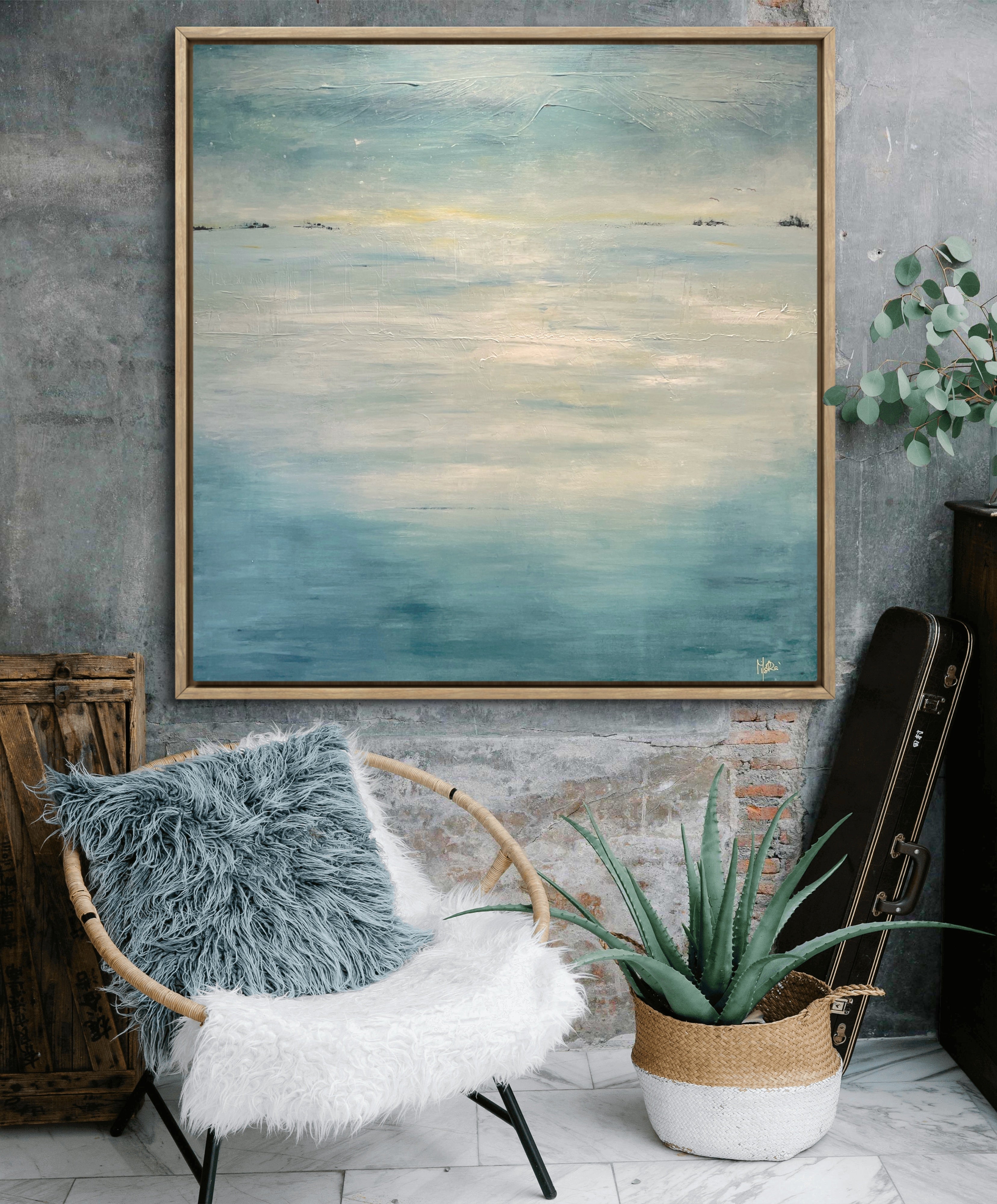 SHADES OF CALM | 91x91cm