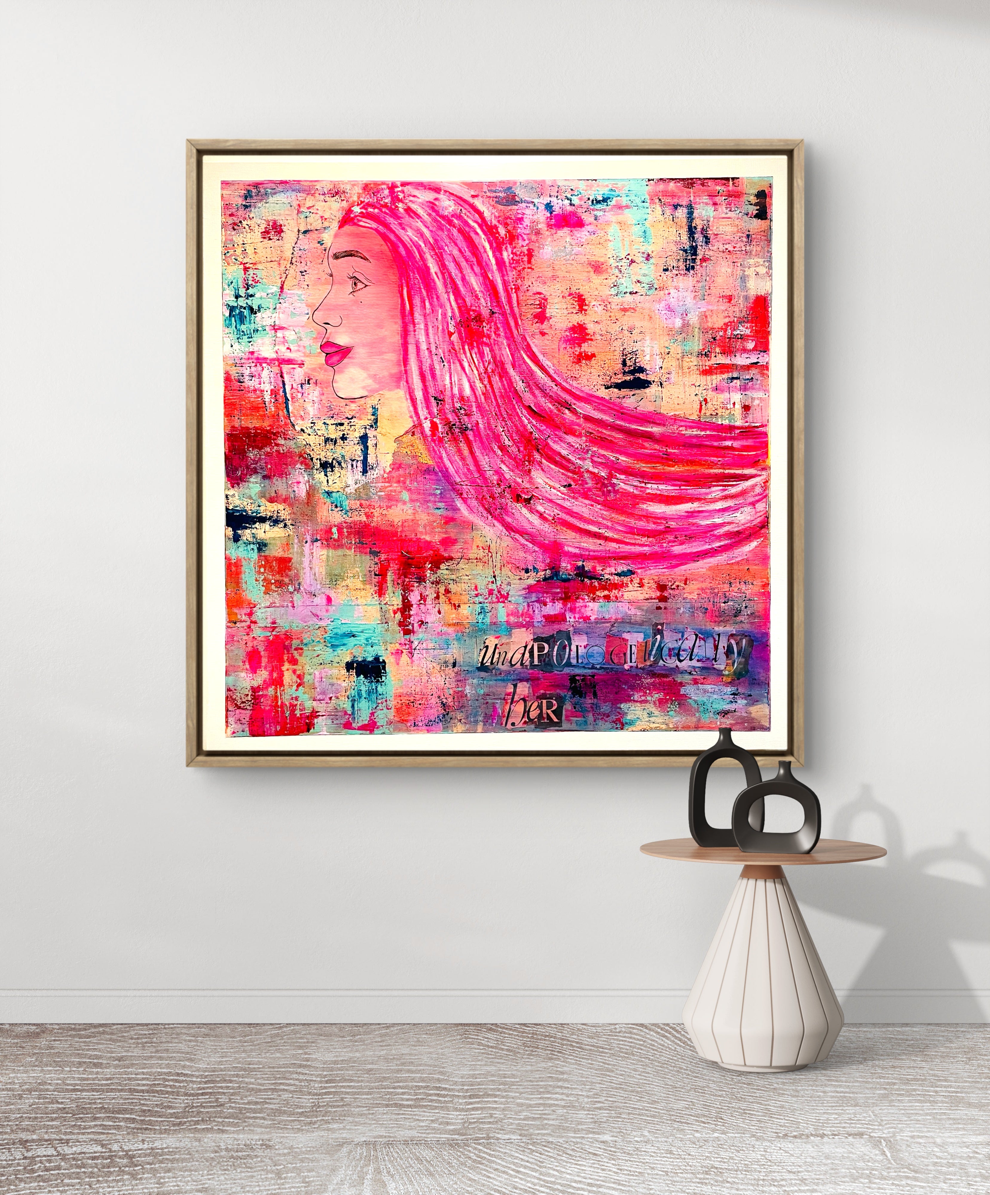 SHE IS | 80x80cm Framed