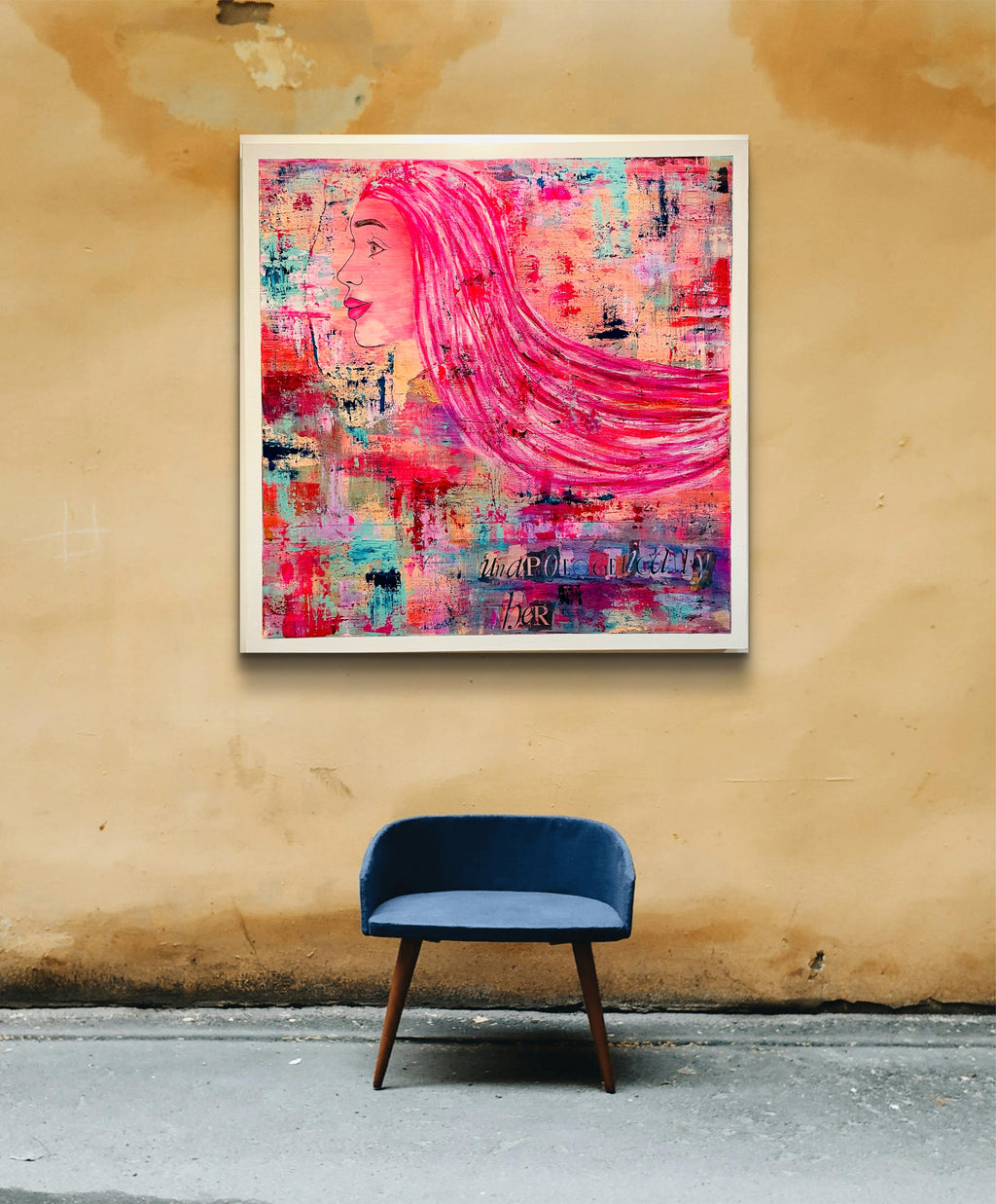SHE IS | 80x80cm Framed