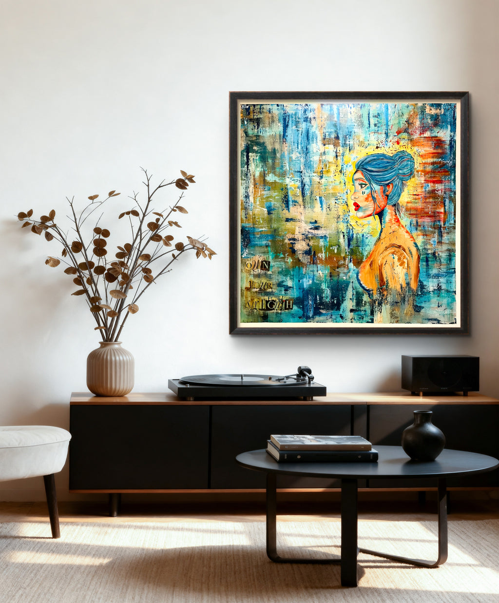 SET FIRE TO THE RAIN | 91x91cm
